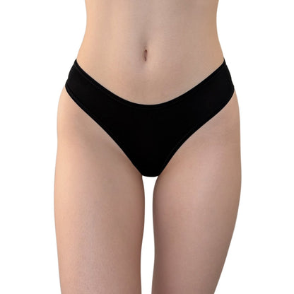 Active Thong Onyx | Seamless Invisible Sport G String | Plus Size Inclusive & Breathable Muted Underwear
