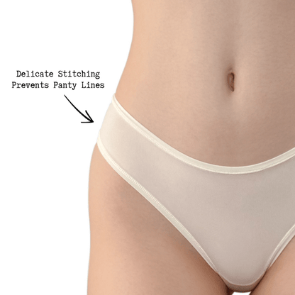 Active Thong Ivory | Seamless Invisible Sport G String | Plus Size Inclusive & Breathable Muted Underwear