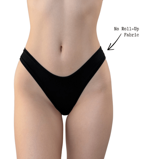 Cotton Thong Onyx | Comfortable Everyday G String | Plus Size Inclusive & Breathable Muted Underwear