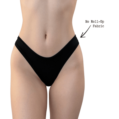 Cotton Thong Onyx | Comfortable Everyday G String | Plus Size Inclusive & Breathable Muted Underwear