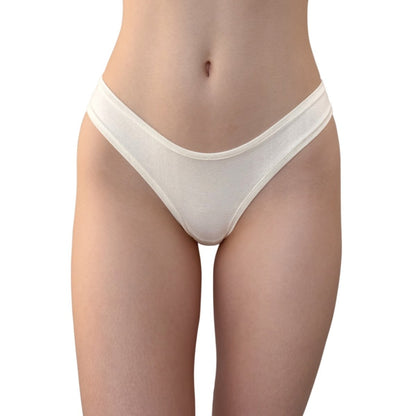 Cotton Thong Ivory | Comfortable Everyday G String | Plus Size Inclusive & Breathable Muted Underwear